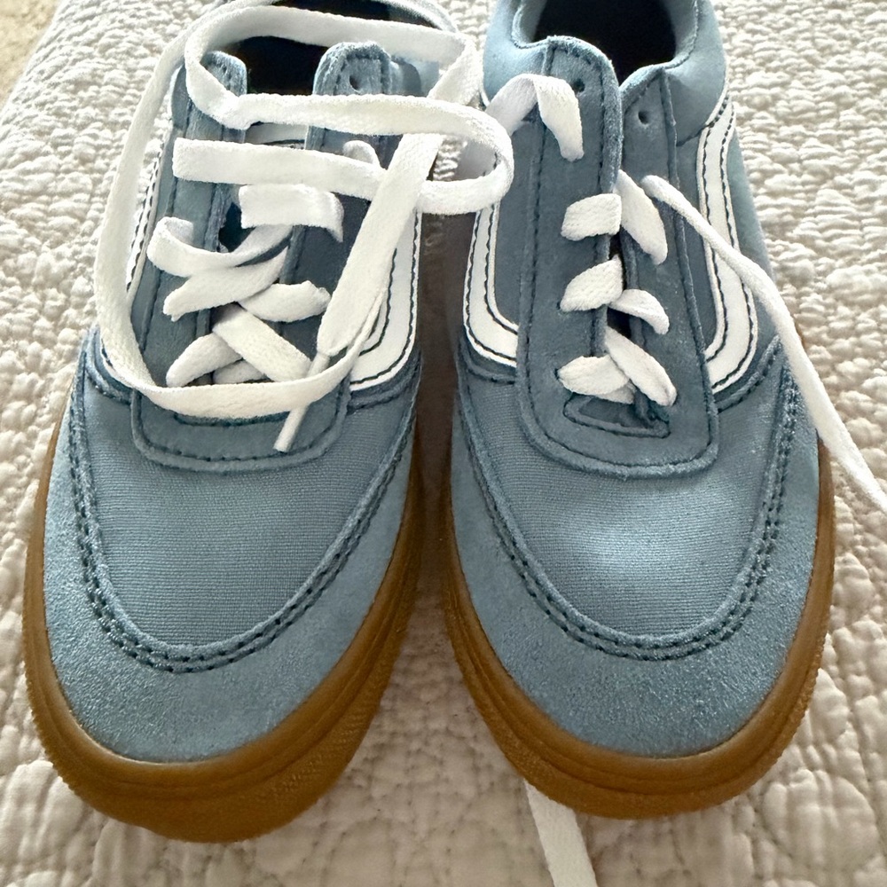 Boys Vans Sky Blue Sneakers with White Details